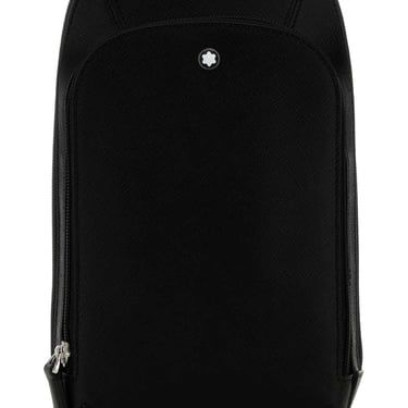 Montblanc Men Black Leather Sartorial Crossbody Bag