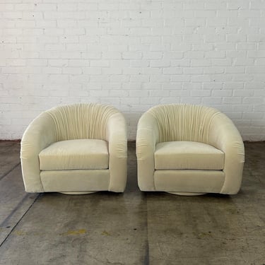 Swivel chairs attributed to Milo Baughman - Pair 