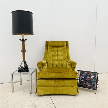 Chartreuse Velvet Chair