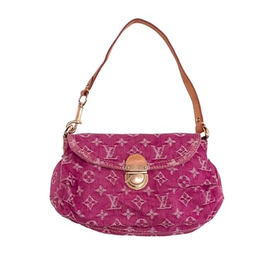 Louis Vuitton Pink Denim Shoulder Bag