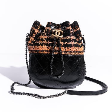 CHANEL Orange & Black Small Gabrielle Bag