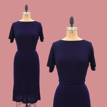 LT 1950s Indigo Season orlon knit dress 