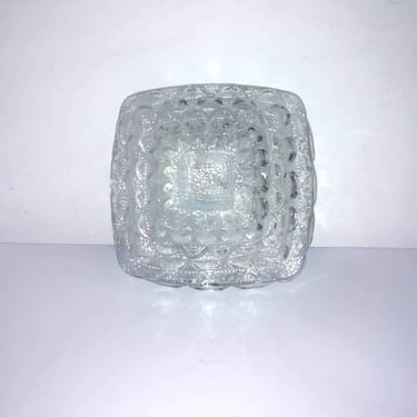 Vintage Glass Sconce / Mid Century Flush Mount Ceiling or Wall Light/ Lightning/ Wall Plafoniere /70s 