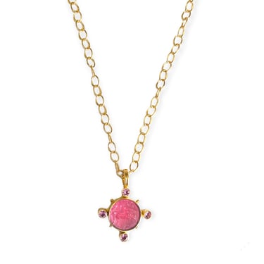 Nike Pink Sapphire Intaglio Necklace