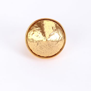 Golden Hammered Rivoli Ring