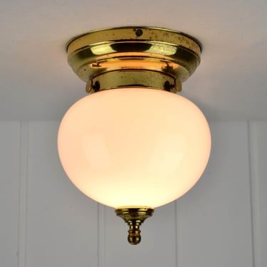 Ceiling light wall light 50s mid century design brass light opal glass 60s rockabilly vintage lamp kidney table era 