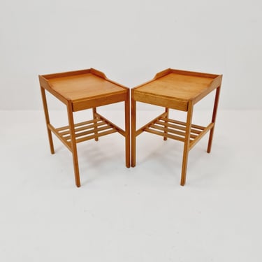 Swedish nightstands mid century design by Bertil Fridhagen for Bodafors, 1964 Set of 2 