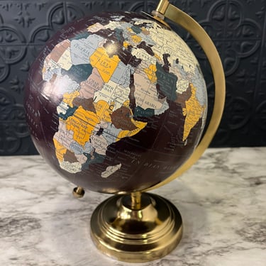 Blue Globe with Gold Base