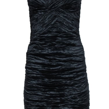 BCBG Max Azria - Black Ruched Strapless Mini Dress Sz 2