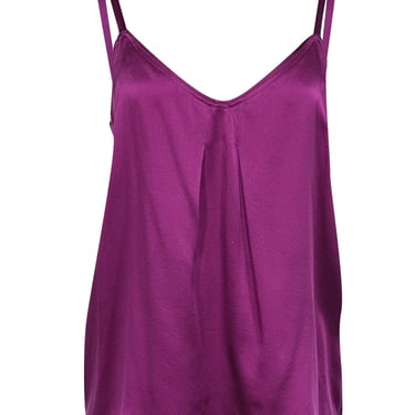 Vince - Magenta Pleated Silk Camisole Sz M