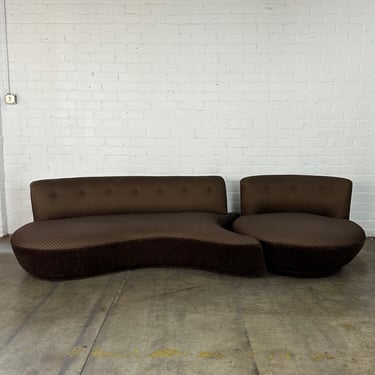 Kagan style Vintage Sofa and swivel chair 
