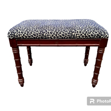 Pretty vintage Bombay faux bamboo stool / bench 