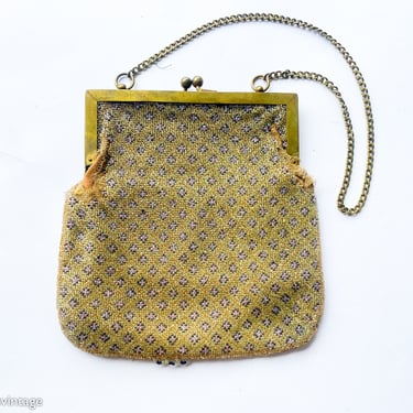 1920s Gold & Silver Beaded Handbag 