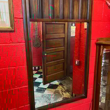 MCM Style Mirror w/ Wood Frame