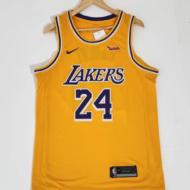 Vintage Champion NBA Los Angeles Lakers Kobe Bryant Yellow Jersey #8 Size  48