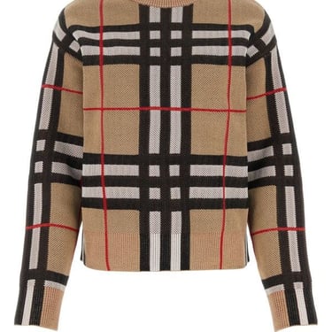 BURBERRY Embroidered Stretch Piquet Sweater