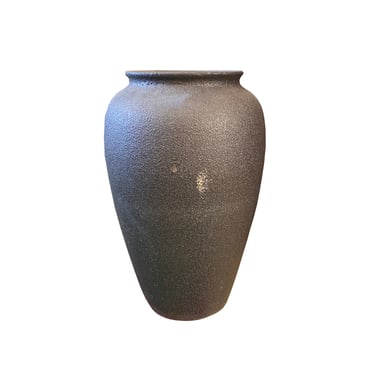 Ceramic Rough Metallic Matte Black Pottery Marks Tall Vase Jar ws2060E 