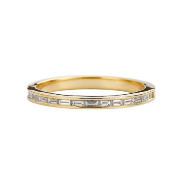 Art Deco Eternity Wedding Ring with Baguette Diamonds - ARTËMER Trunk Show