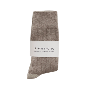 Le Bon Shoppe Classic Cashmere Socks - Fawn