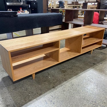 READY TO SHIP - Braca Media Console, Mid Century Modern Sideboard, Solid Wood Modern Credenza, Domestic Hardwood 