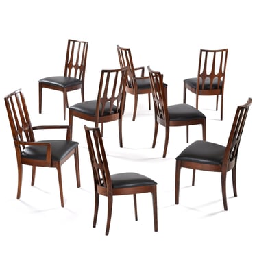 Set of 8 Restored Mid-Century Modern Broyhill Brasilia Dining Chairs 
