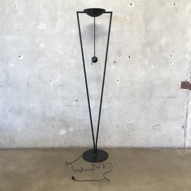Post Modern Black Torchier Floor Lamp
