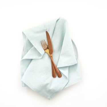 Seafoam Linen Towel, Pale Green Linen Towel 