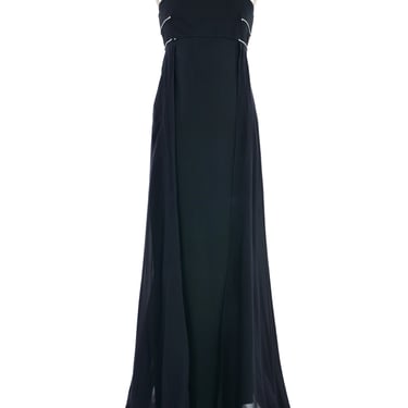 Claude Montana Strapless Black Gown