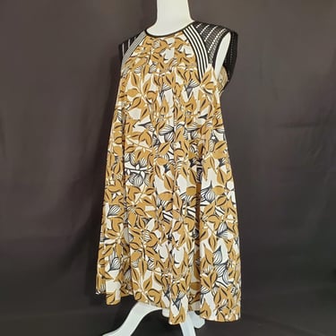 Beatrice B Tank Dress Embroidered Floral Italy Aloha Pattern Pockets Boho BNWT M 