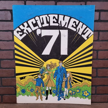 1971 Excitement 71 Double Sided Cardstock Poster 28x22 