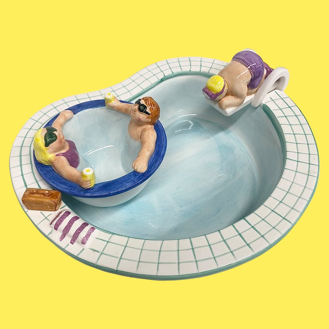 Lotus pool hot tub chip and dip bowl store