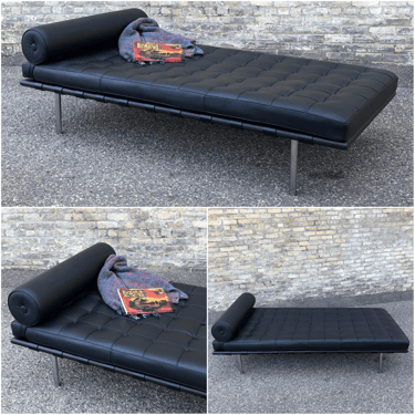 Room And Board Black Leather Daybed 