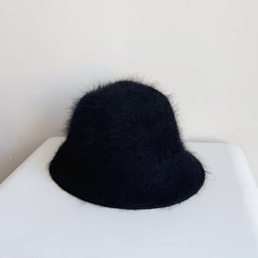 Black Angora Bucket Hat