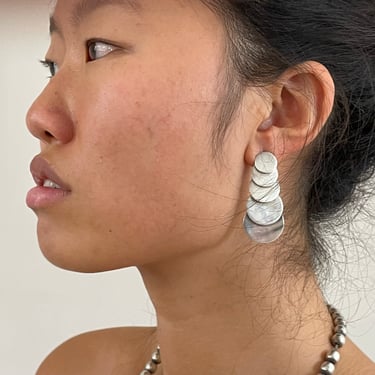 vintage 90s Taxco sterling silver 925 handcrafted puffy drop teardrop dangle pierced earrings Mexico Taxco (Copy) (Copy) (Copy) (Copy)