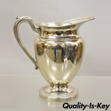Vtg English Silver Mfg Co Silverplated Copper Tone Victorian Style Water Pitcher