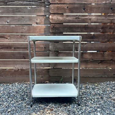 Vintage Mid Century Cosco Industries Rolling Bar Cart Industrial Cart 