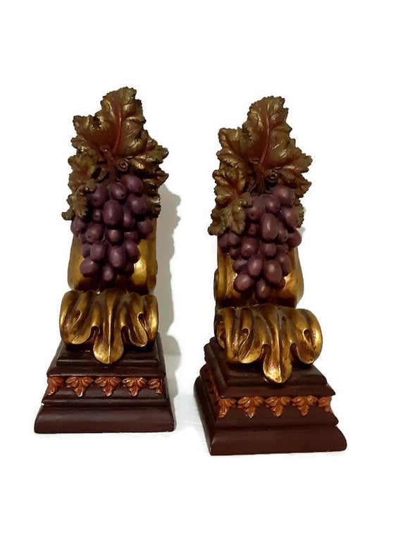 Acanthus And Grape Bookends - Italian Style Sconces