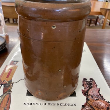 Small Brown Stoneware Crock