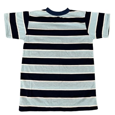 NOS Vintage 70's Howard Joseph Blue Striped T-Shirt Youth XL