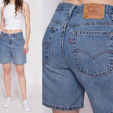 Vintage Levis 550 High Waisted Jean Shorts - Medium, 30" | 80s 90s Levi's Relaxed Fit Denim Mom Shorts 