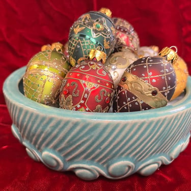 Russian egg ornaments vintage ornate faberge style decorations 