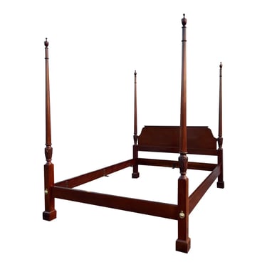 Baker Furniture Mahogany Rice Bed - Queen Size 