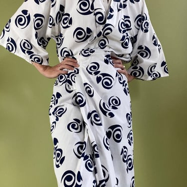 vintage cotton kimono robe 