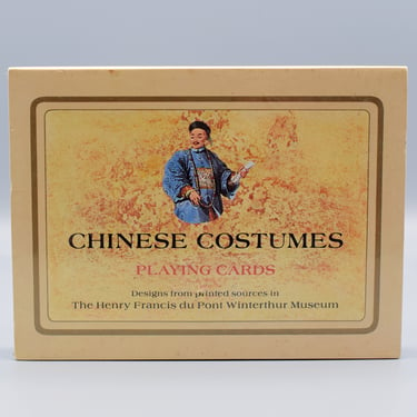 1984 NOS Chinese Costumes Playing Cards, Henry Frances du Pont Winterthur Museum 2 deck 55 cards set 