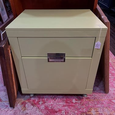 Light green rolling file cabinet/nightstand? 17” x 21” x 23” 