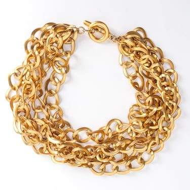 5 Chain Link Choker Necklace