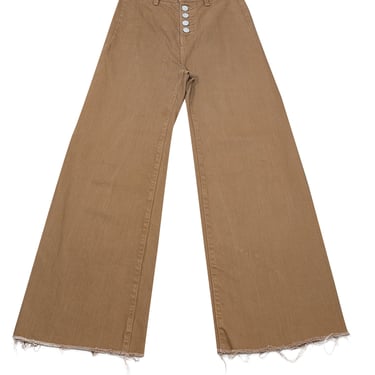 Veronica Beard - Tan Cropped Wide-Leg Jeans Sz 0