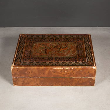 19th c. Embossed and Gilded Lap Desk