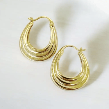 Claire hoop earrings, gold