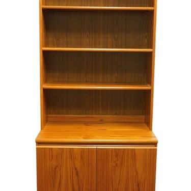 HOUSE OF DENMARK Teak Wood Danish Contemporary Modern 33" Cabinet Wall Unit w. Bookcase Top 